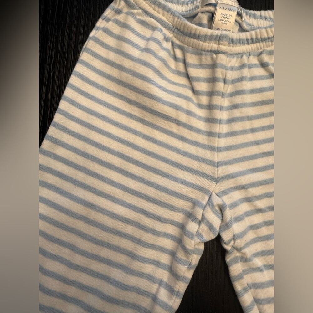 Pottery Barn Kids Striped 100% Cotton Pants Size 6 - 12 Months - Picture 3 of 7